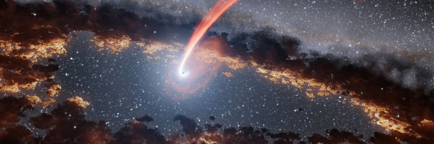 star material being devoured by a supermassive black hole